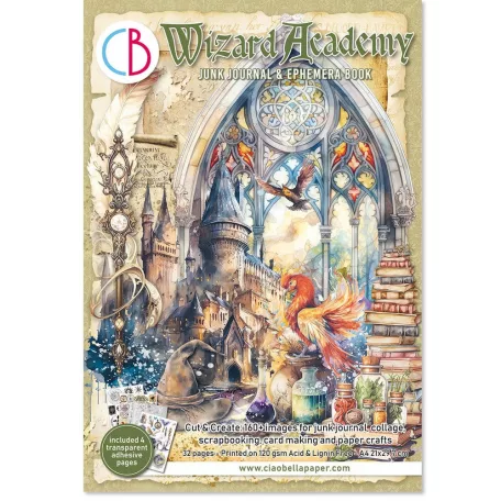 Ciao Bella Wizard Academy Kivágóív készlet A4 Ephemera Book (32 ív)