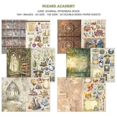   Ciao Bella Wizard Academy Kivágóív készlet A4 Ephemera Book (32 ív)