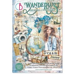   Ciao Bella Wanderlust Kivágóív készlet A4 Ephemera Book (32 ív)