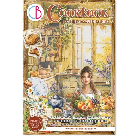 Ciao Bella Cookbook Kivágóív készlet A4 Ephemera Book (32 ív)