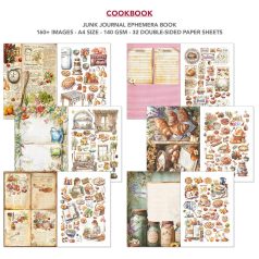   Ciao Bella Cookbook Kivágóív készlet A4 Ephemera Book (32 ív)