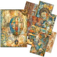   Ciao Bella Past Time Papírkészlet A5 Craftmix Paper Pack - Tissue & Vellum Variety (8 ív)