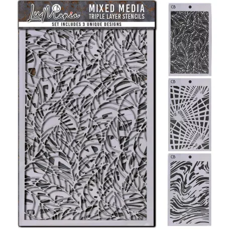 Ciao Bella Set#002 Stencil 5"x8" (13x20cm) Stencil Mix (3 db)