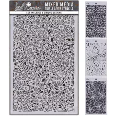   Ciao Bella Set#004 Stencil 5"x8" (13x20cm) Stencil Mix (3 db)