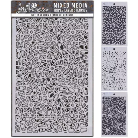 Ciao Bella Set#004 Stencil 5"x8" (13x20cm) Stencil Mix (3 db)