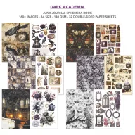   Ciao Bella Dark Academia Kivágóív készlet A4 Junk Journal Ephemera Book (32 ív)