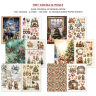   Ciao Bella Hot Cocoa & Holly Kivágóív készlet A4 Junk Journal Ephemera Book (32 ív)