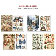   Ciao Bella Hot Cocoa & Holly Kivágóív készlet A4 Junk Journal Ephemera Book (32 ív)