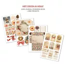 Ciao Bella Hot Cocoa & Holly Kivágóív készlet A4 Junk Journal Ephemera Book (32 ív)
