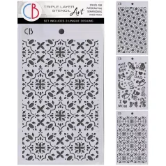   Ciao Bella Toy Shop Stencil 5"x8" (13x20cm)  Stencil Mix (3 db)