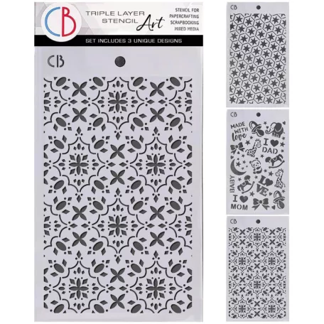 Ciao Bella Toy Shop Stencil 5"x8" (13x20cm)  Stencil Mix (3 db)