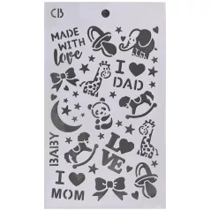   Ciao Bella Toy Shop Stencil 5"x8" (13x20cm)  Stencil Mix (3 db)