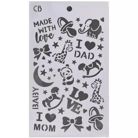 Ciao Bella Toy Shop Stencil 5"x8" (13x20cm)  Stencil Mix (3 db)