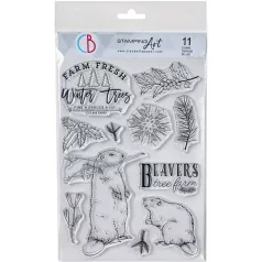   Ciao Bella Forest Tales Szilikonbélyegző Beavers Tree Farm   Clear Stamp Set (1 csomag)