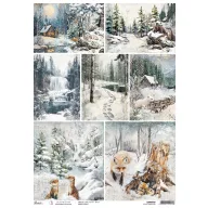   Ciao Bella Forest Tales Rizspapír A3 Winter Landscapes Rice Paper (3 ív)