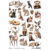   Ciao Bella Forest Tales Rizspapír A4 Forest Companions Rice Paper (1 ív)