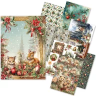   Ciao Bella Hot Cocoa & Holly Rizspapír A5  Rice Paper Mixed (8 ív)