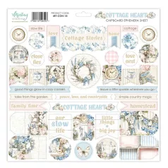   Mintay Papers Chipboard 12" (30 cm) - Chipboard Ephemera Sheet - Cottage Heart (1 ív)