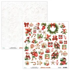   Mintay Papers Holly Jolly Scrapbook papír Kivágóív Elements 12" (30 cm) 1 lap