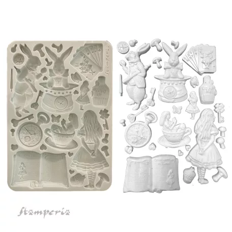 Stamperia Alice in Christmas Szilikon öntőforma A5 Gingerbreads Silicon Mould (1 db)