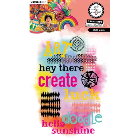 Szilikonbélyegző Bold words Art by Marlene Clear Stamps (1 csomag)