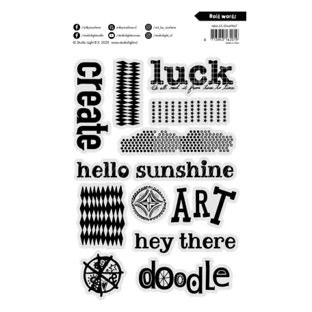 Szilikonbélyegző Bold words Art by Marlene Clear Stamps (1 csomag)