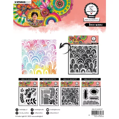 Stencil Deco waves Art by Marlene Masks (1 db)