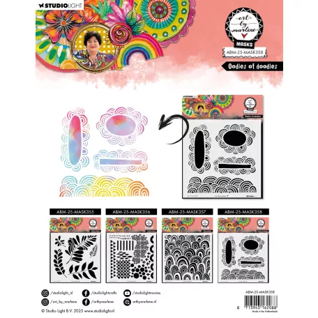 Stencil Doodles of doodles Art by Marlene Masks (1 db)