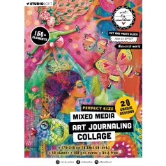   Kollázs papír Art Journal Perfect size Art by Marlene Cut and paste book Whymsical world (1 db)