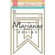 Marianne Design stencil Zászlócskák (1 csomag)