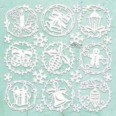   Mintay Papers Chipboard 12" (30 cm) - Xmas Decors - Chippies Decor (1 ív)