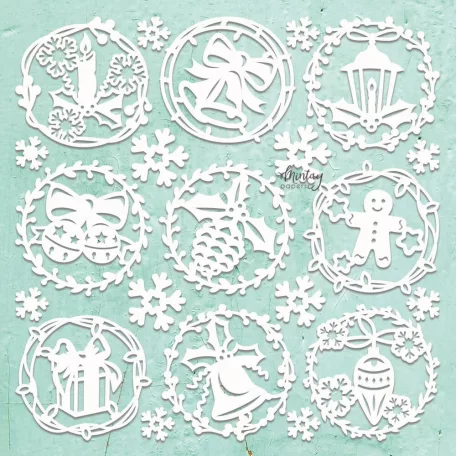 Mintay Papers Chipboard 12" (30 cm) - Xmas Decors - Chippies Decor (1 ív)