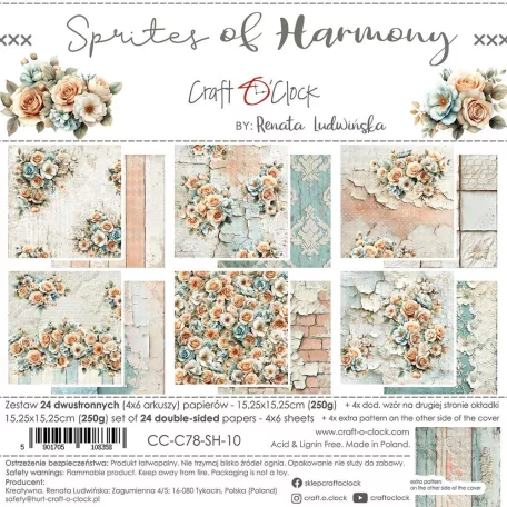 Craft O'Clock Scrapbook papírkészlet 6" (15 cm) Sprites Of Harmony Paper Collection Set (24 ív)