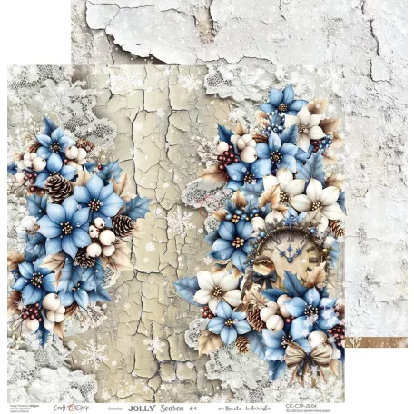 Craft O'Clock Scrapbook papírkészlet 12" (30 cm) Jolly Season Paper Collection Set (6 ív)