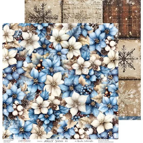 Craft O'Clock Scrapbook papírkészlet 12" (30 cm) Jolly Season Paper Collection Set (6 ív)