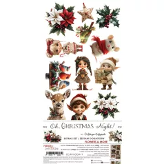   Craft O'Clock Kivágóív Oh, Christmas Night Flowers & More Extras to Cut Set (18 ív)