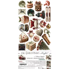   Craft O'Clock Kivágóív Oh, Christmas Night Christmas Extras to Cut Set (18 ív)