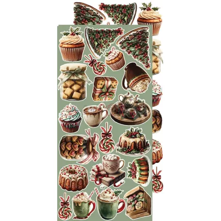 Craft O'Clock Kivágóív Oh, Christmas Night Christmas Extras to Cut Set (18 ív)