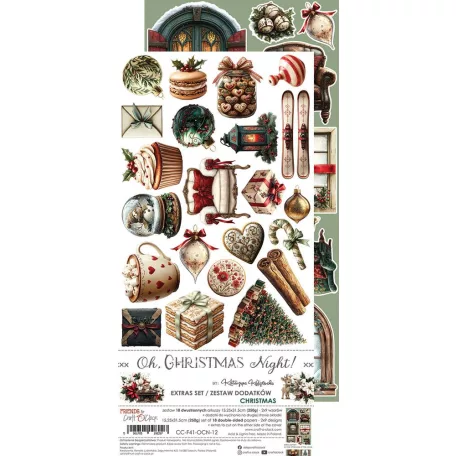 Craft O'Clock Kivágóív Oh, Christmas Night Christmas Extras to Cut Set (18 ív)