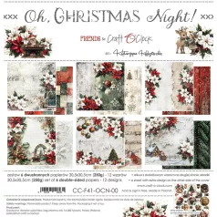   Craft O'Clock Scrapbook papírkészlet 12" (30 cm) Oh, Christmas Night Paper Collection Set (6 ív)