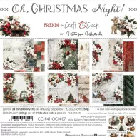   Craft O'Clock Scrapbook papírkészlet 8" (20 cm) Oh, Christmas Night Mix Paper Set (24 ív)