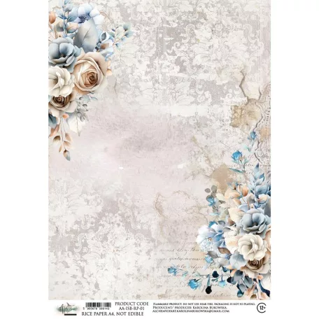 Alchemy of Art Rizspapír A4 - In Shades Of Blue - 1 - Rice Paper (1 ív)