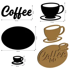   Stamperia Coffee and Chocolate MDF alap  Cup and Plate Crafty Shapes MDF BLANKS (1 db)