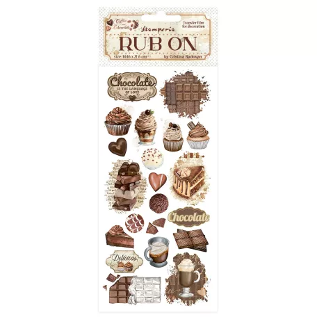 Stamperia Coffee and Chocolate Kaparós matrica  Vintage Sweet Moments Rub-On (1 ív)