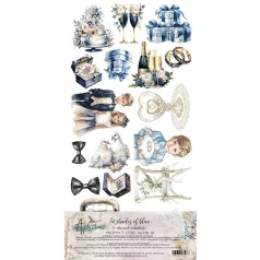   Alchemy of Art Kivágóív 6"x12" (15cm x 30 cm) In Shades Of Blue Extras to Cut Set (1 csomag)