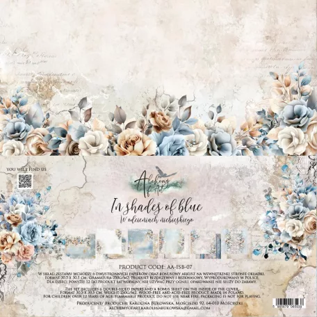 Alchemy of Art Papírkészlet 12" (30 cm) In Shades Of Blue Paper Collection Set (6 lap)