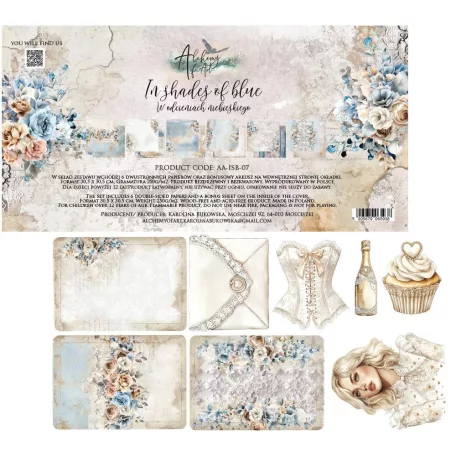 Alchemy of Art Papírkészlet 12" (30 cm) In Shades Of Blue Paper Collection Set (6 lap)