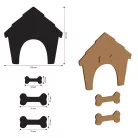 Stamperia Furry Friends MDF alap  Doghouse and Bones Crafty Shapes MDF BLANKS (1 db)