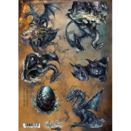 Alchemy of Art Rizspapír A4 - The Legends Of The Dragons - 3 - Rice Paper (1 ív)