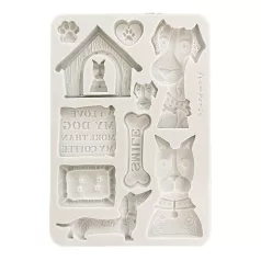   Stamperia Furry Friends Szilikon öntőforma A5 I Love My Dog Silicon Mould (1 db)